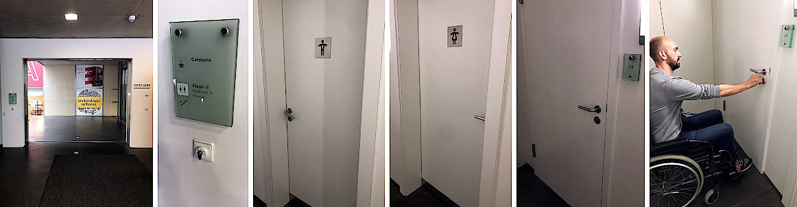 Photo de l'accès aux sanitaires du -1