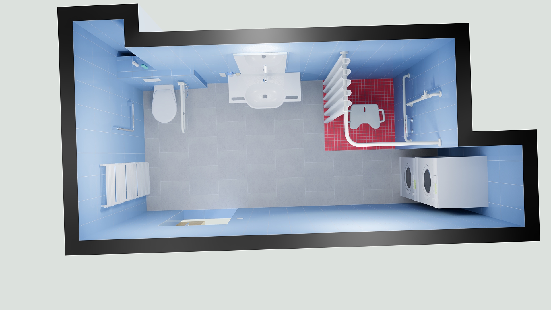 Salle de bain ergo vue de haut
