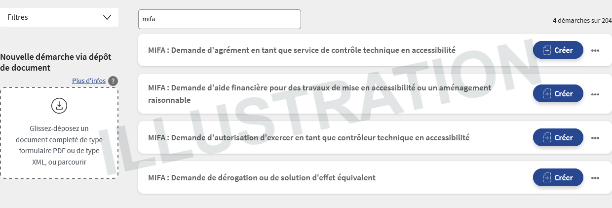 Démarches à faire via le site myGuichet